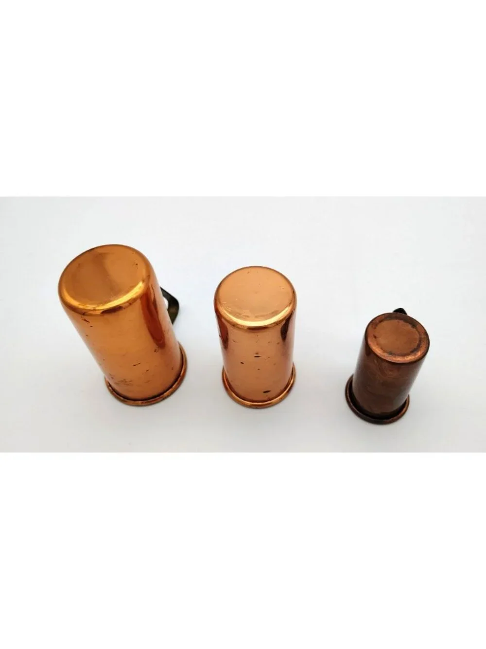 Measuring Cups Copper Tone Rustic Kitchen Vintage Utensil Set 3pc 1 1/2 1/4